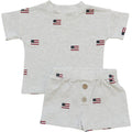Flag Button Short Set
