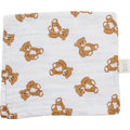 Teddy Bear Muslin Burp Cloth