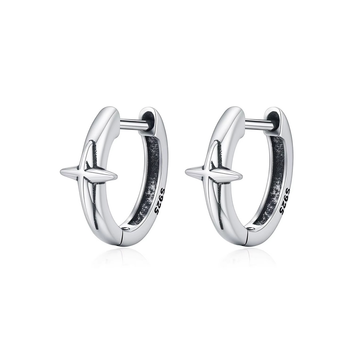 Retro Exquisite Stars Small Hoop Earrings